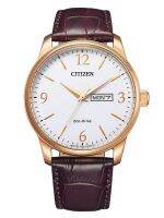 Citizen Eco-Drive BM8553-16A นาฬิกาข้อมือผู้ชายหนังสีน้ำตาล