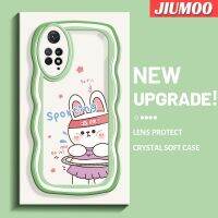 เคส JIUMOO สำหรับ Xiaomi Redmi Note 11 Pro 11e 5G Note Pro เคสลายกระต่ายแนวสปอร์ตแฟชั่นสุดสร้างสรรค์ขอบครีมเคสป้องกันทนแรงกระแทกเลนส์กล้องถ่ายรูปเคสโทรศัพท์แบบใสซิลิโคนนิ่มใส