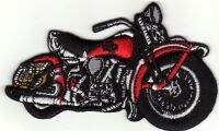 iron on patch Embroidery Motorbike Choper Harley 9x6 cm ชอปเปอร์ มอเตอร์ไซค์ ตัวรีด เย็บติดผ้าประเทศไทย โลโก้ปัก มีกาวสำหรับรีด ตกแต่งเสื้อผ้า