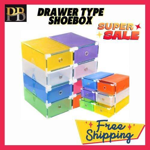 Buy 5 gets 1 for free Shoe Box Organizer Drawer Type Shoebox Storage