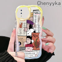 เคส Chenyyyka สำหรับ VIVO Y93 Y93s Y91 Y95 Y91i การ์ตูนน่ารักสนูปี้สีสันสดใสป้องกันเลนส์กล้องขอบคลื่นเนื้อครีมเคสโทรศัพท์โปร่งใสกันกระแทกเคสซิลิโคนอ่อนชัดเจน