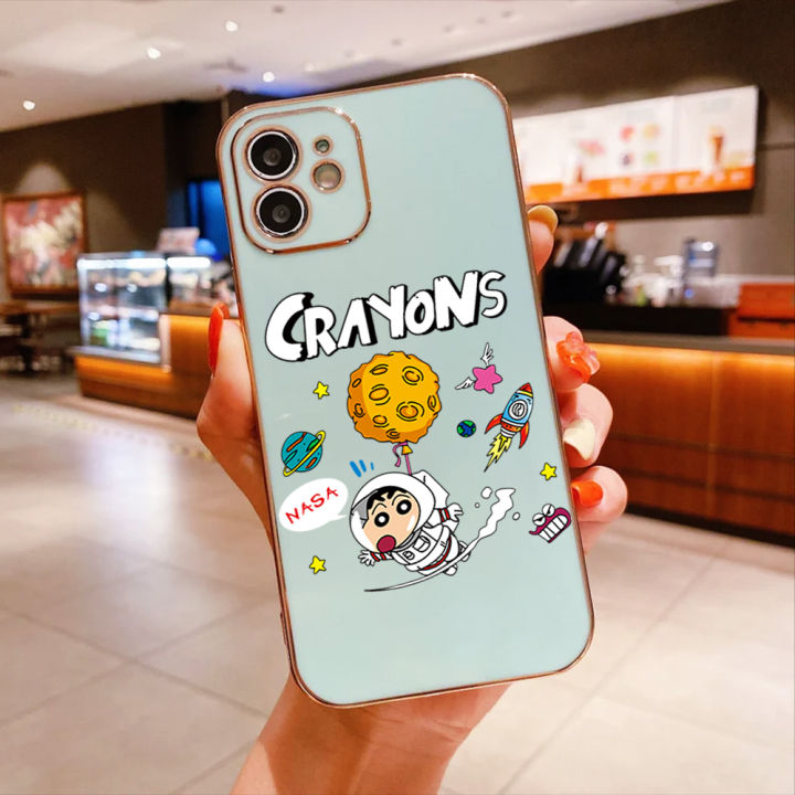 serpens-สำหรับ-oppo-a59-f1s-ฟรีสายคล้องการ์ตูนนาซ่าดินสอสี-shinchan-ปลอกลวดลายขอบสี่เหลี่ยมชุบเคสโทรศัพท์หรูหราชุบเคสโทรศัพท์นิ่ม