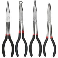 Pliers Steel Pliers Accessories 11-Inch Long Needle-Nosed Pliers Include Straight, 45-Degree, 90-Degree and O-Type Pliers