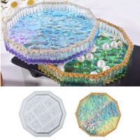 【 Party Store 】 Large Dish Epoxy Molds with Diamond Bottom Resin Tray Holder Mold Resin Molds Silicone for DIY Ashtray Decorative Tray Mold