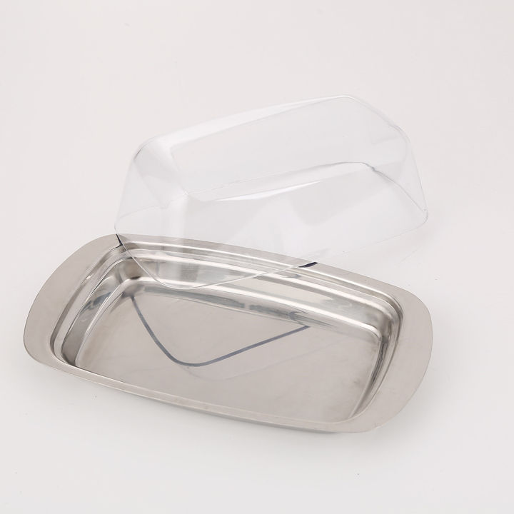 realand-stainless-steel-butter-dish-box-container-cheese-server-storage-keeper-tray-with-see-through-acrylic-lid