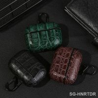 New Crocodile Skin Pattern Leather Case for AirPods Pro Shockproof Cover Protect Case Apple Earphone Accessories