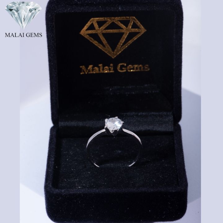 malai-gems-แหวนเพชร-แหวนเพชรชู-เงินแท้-925-เคลือบทองคำขาว-ประดับเพชรสวิส-cz-รุ่น-151-r13112-แถมกล่อง-แหวนเงินแท้-แหวนเงิน-แหวน