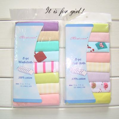 【CC】 8pcs/pack Cotton  Baby Scarf Swaddle bath Newborns Handkerchief Bathing Feeding Face Washcloth