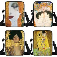 【hot】❒  Painting Tear / Handbag Gustav Klimt Ladies Canves Shoulder Crossbody Small Satchel Bookbag