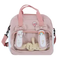 กระเป๋าโรงเรียนแบบฮาราจูกุ Tas Bahu Ransel สำหรับวัยรุ่น,กระเป๋าเป้ประจำวันน่ารักสำหรับนักเรียนผู้หญิงหญิงสาว