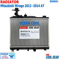 หม้อน้ำ มิตซูบิชิ มิราจ 2012 -2014 หนา 16 มม เกียร์ ออโต้ RD0051 Cool Gear แท้ 261470-2110 Radiator For Mitsubishi Mirage Gear Auto AT อะไหล่ รถยนต์ เกียร์ อัตโนมัต   2013