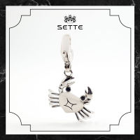 [SETTE] Crab Charm For Pendant/Bracelet Silver 925 Rhodium Plated  - BTS3739-27 [เซตเต้] จี้ชาร์มรูปปู ตัวเรือนเงิน 925 ชุบโรเดียม