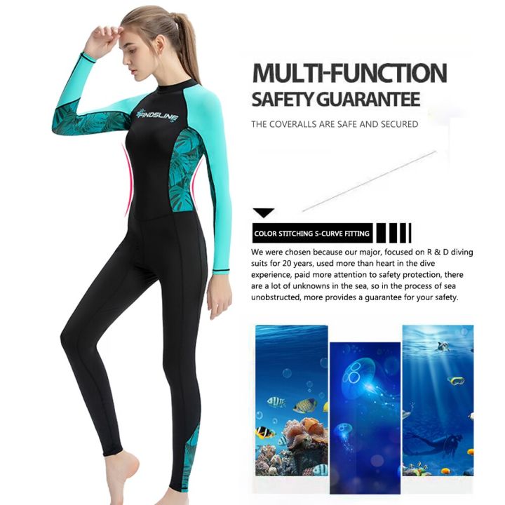 ชุดดำน้ำ-wet-suit-ว่ายน้ำแบบสน็อกเกิลชุดว่ายน้ำหญิงนีโอพรีนสำหรับ-xs-xl-ชุดดำน้ำมีซิปด้านหลังเต็มรูปแบบ