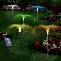 Solar Garden Lights Outdoor 5 Pack 7 Color Changing Flowers Garden Lights Waterproof Outdoor Decorative Solar Jellyfish Light