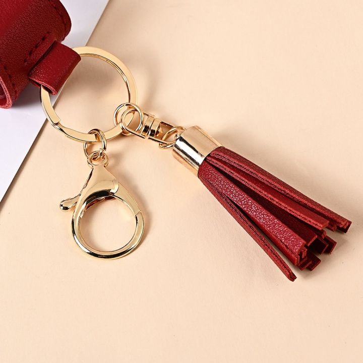 hand-sanitizer-leather-keychain-holder-travel-bottle-refillable-container-30ml-flip-reusable-bottle-with-tassel-keychain-carrier