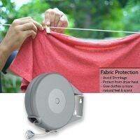 Retractable Clothesline Portable Heavy Duty Indoor and Outdoor Washing Line PVC Retracting Clothes Line with Wall Mount