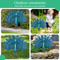 Peacock Creative Statue Garden Supplies Iron Beautiful Statue Craft Handicraft Waterproof Perfect Gifts For Outdoor Indoor Yard