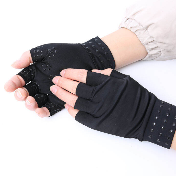 magnetic-tpy-fingerless-ถุงมือ-arthritis-pain-relief-heal-joints-hand-massager-arthritis-health-care-hand-care-tool