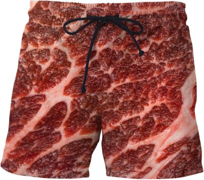 New Men Shorts Summer Fashion Steak Food Cool 3D Printed Beach Pants Siwmwear Board Briefs For Men Swim Trunks Shorts Beachwear