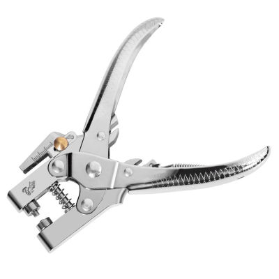 Eyelet Hole Punch Pliers Multi-function Hole Puncher with 100pcs Metal Eyelets Manual Puncher Press Tool Grommets Machine Grommet Eyelet Hole Opening Tool for Leather Clothes Belt
