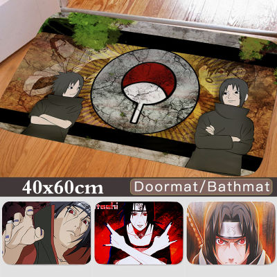 Humor Japan Anime Naruto Itachi Uchiha Door Mat Kitchen Floor Mat Bedroom Water Absorption Car Toilet Room Anti-slip Mat Home Living（40x60 CM ）
