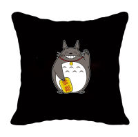 45x45เซนติเมตร TOTORO การ์ตูนปลอกหมอนมิยาซากิฮายาโอะอะนิเมะภาพยนตร์ชุดปลอกหมอน Totoro โซฟาหนุนกรณีโดยไม่ต้องแกนหมอน