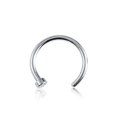 แหวนจมูกเทียมอันโอชะเหล็ก1ชิ้นแหวนหนีบบนจมูกเจาะรูจมูกแหวนผนังกั้นเครื่องประดับเจาะจาก Oreja 20กรัม