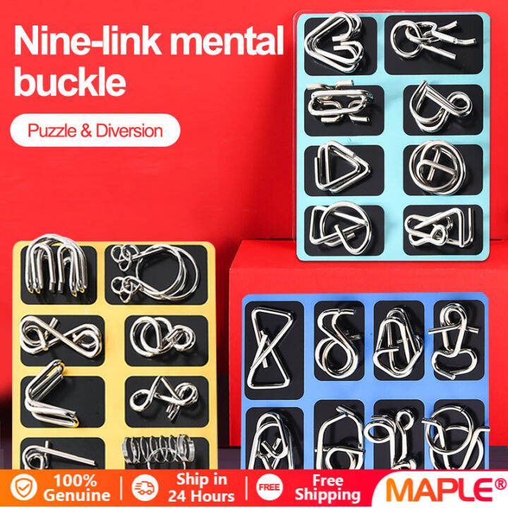 Intelligence Knot 8PCS Metal Puzzle Baffling puzzle Games Baby Teaching