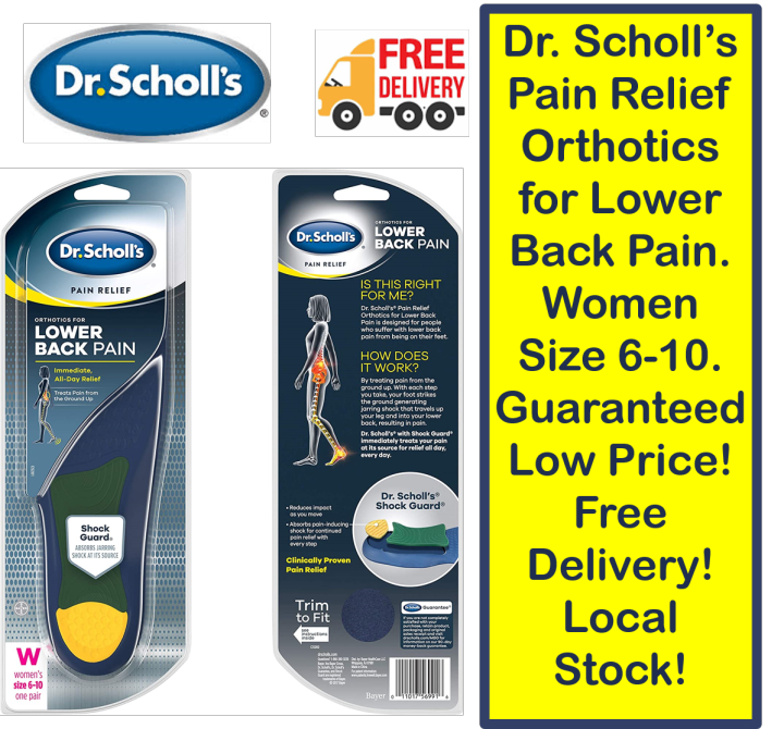 Dr. Scholl’s Pain Relief Orthotics for Lower Back Pain. Women Size 610