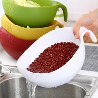 1Pc Food Grade Plastic Rice Beans Peas Washing Filter Strainer Cleaning Gadget Kitchen Accessories Basket Sieve Drainer Utensils Colanders Food Strain