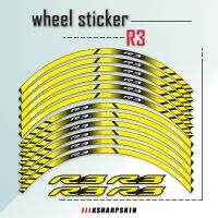 【hot】☃  Hot Sale Motorcycle Rim Stripes Stickers Reflective hub Sticker YAMAHA YZF R3 YZF-R3 YZFR3