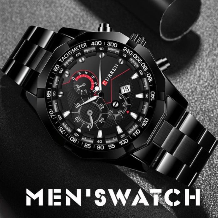 นาฬิกาข้อมือผู้ชายของแท้กันน้ำได้-นาฬิกาข้อมือบุรุษลำลองแฟชั่นนาฬิกาปลุกอัตโนมัติใหม่จากสวิส
