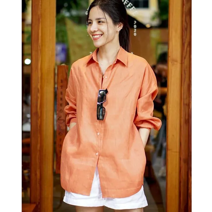 Áo sơ mi nữ Basic form rộng trễ vai đuôi tôm vải Linen Premium trẻ trung (Trắng), có 10 màu lựa chọn | Lazada.vn Áo Sơ Mi Nữ Basic Form Rộng Trễ Vai Đuôi Tôm Vải Linen Premium Trẻ Trung (Trắng), Có 10 Màu Lựa Chọn | Lazada.Vn