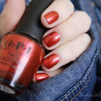 พร้อมส่ง OPI สี Now Museum Now You Dont (NLL21) สีแดงออกส้มสดใส มีชิมเมอร์ สวยยยย แอบเปลวิทเทอร์ แท้ 100%