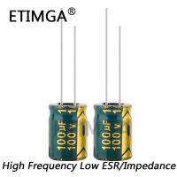 20pcs/lot High Frequency Low Impedance 100v 100UF Aluminum Electrolytic Capacitor Size 10*14 100UF 20% WATTY Electronics