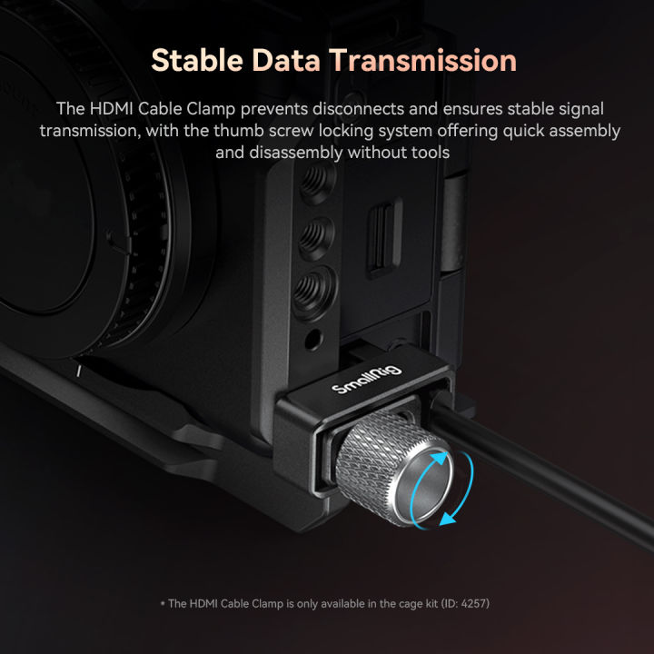 ชุดกรง-e1ขนาดเล็ก-zv-พร้อมที่หนีบที่จับซิลิโคนและ-hdmi-สำหรับ-sony-zv-e1-4257-4256