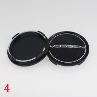 ใหม่อัพเกรด4Pcs Universal 63มม.Vossen ล้อฝาปิดตรงกลาง Vossen สติกเกอร์สัญลักษณ์โลโก้ดุมล้อสำหรับขอบผ้าคลุมพวงมาลัยรถยนต์