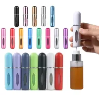 1/5Pcs Refillable Perfume Bottle With Spray Scent Pump Portable Travel Empty Cosmetic Containers Mini Spray Atomizer Bottle Travel Size Bottles Contai