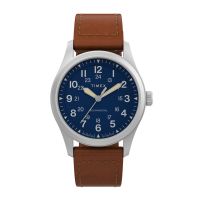 Timex TW2V00700 Mechanical Hand Wind นาฬิกาข้อมือผู้ชาย สายหนัง