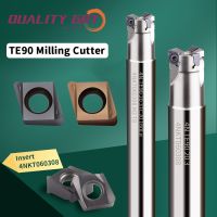 4NTE90 Fast-Feed Milling Cutter Bar เครื่องตัดมิลลิ่งมุมขวาสองด้านแทรก 4NKT060308R เครื่องตัดบาร์กัดอาร์เบอร์