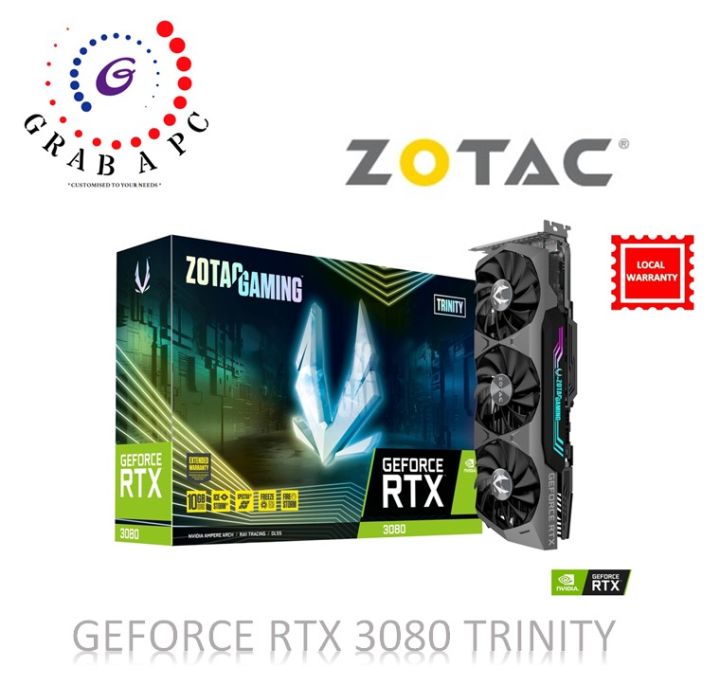 ZOTAC GAMING GEFORCE RTX 3080 TRINITY -10GB/DDR6X/1710Mhz (ZT