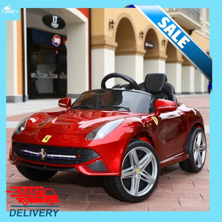 Conor'S Licensed Ferrari Cool Kids Electric Car/ Red Toy Cars For Kids To  Drive/ Ride On