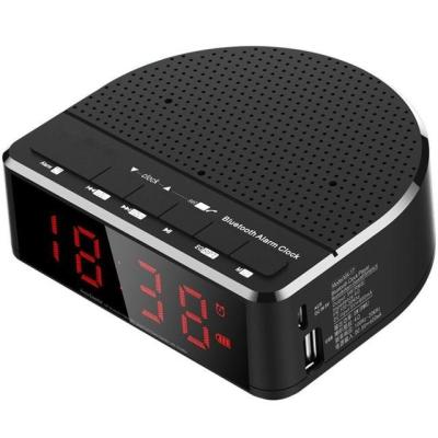 【Worth-Buy】 วิทยุนาฬิกานาฬิกาปลุกดิจิตอลพร้อมจอแสดงผลตัวเลขสีแดงบลูทูธพร้อมที่หรี่ไฟ2พอร์ตวิทยุ Fm USB&nbsp; นาฬิกาปลุก Led ข้างเตียง