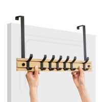 【YF】 Door Rack With Movable Hooks Coat For Entryway Bedroom Bathroom Load-Bearing Behind The Doors