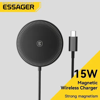 Essager 15W Magnetic Qi Wireless Chargers Fast Charging for iPhone 14 13 12 Pro Max PD Fast Charging For Xiaomi Pad Adapter
