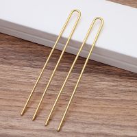 【CC】 50pcs/lot 11x110mm Hairpin Blank Metal Hair Fork Hairwear AccessoriesTH