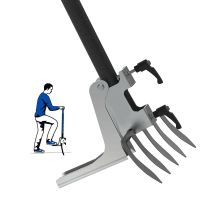 Portable Digging Aid Stainless Steel Garden Assistant Spade Fork Attachment Foot Weeding Help Weeder Soil Turning Tools