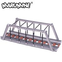 Marumine MOC รถไฟสะพาน222PCS City สะพานรถไฟบล๊อคตัวต่อชุดความเร็วสูง53401การก่อสร้างอาคาร