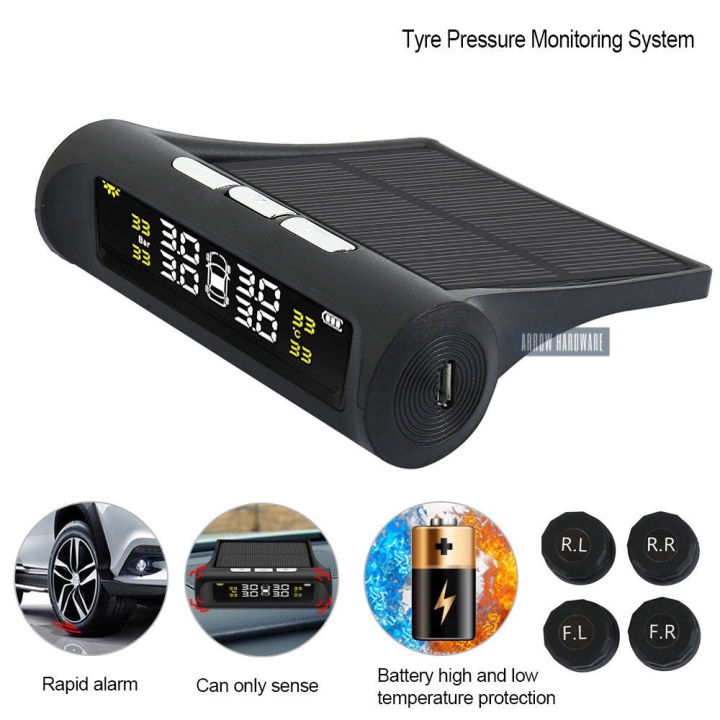 Wireless TPMS Car Tire Tyre Pressure Monitoring System External 4 ...