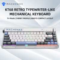 KT68 Mache สามโหมดคีย์บอร์ดแบบกลไก68ปุ่ม RGB ร้อน-Swappable 2.4G แป้นพิมพ์บลูทูธไร้สาย Wie/mac/ipad